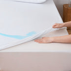 Funda de colchón súper suave, transpirable e impermeable - Sábanas ajustables de color sólido, muy elásticas y fáciles de limpiar para dormitorios, habitaciones de invitados, hoteles y residencias estudiantiles (no incluye funda de almohada ni relleno)