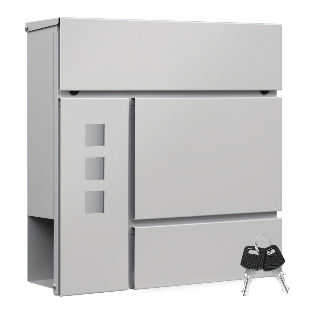 Buzón con cerradura y compartimento 1pc 10.5 cm | Entrada, correo y exterior