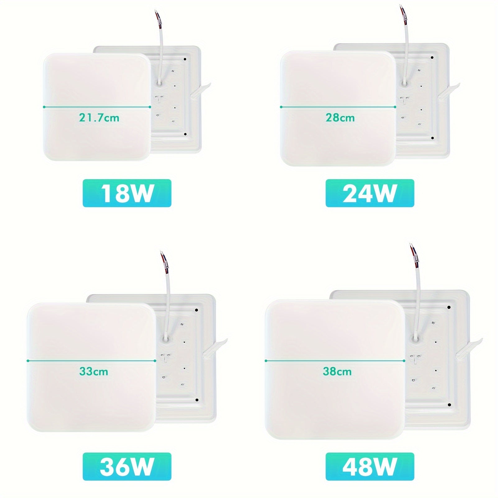 Panel LED de techo moderno de bajo perfil | Baño, cocina y dormitorio