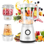 Batidora de Gran Capacidad de 1500ML, Procesador de Alimentos 3 en 1, Picadora de Carne, Licuadora para Cocina Casera y Verduras, Jugos Saludables para el Hogar, Smoothie, Sorbete, Batido, Ice Slushie