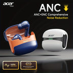 Auriculares Bluetooth | [Acer] Nuevo Modelo 2025 Regreso a Clases Auriculares Inalámbricos TWS Bajos Profundos Estéreo y Cancelación de Ruido