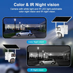 Cámara de Seguridad Exterior con Energía Solar, Tarjeta SIM y 4G LTE - Lente Dual HD 8MP, Zoom 10x, Detección de Movimiento/Humanos, Comunicación Bidireccional, Visión Nocturna a Color, para Vigilancia en el Hogar (No)