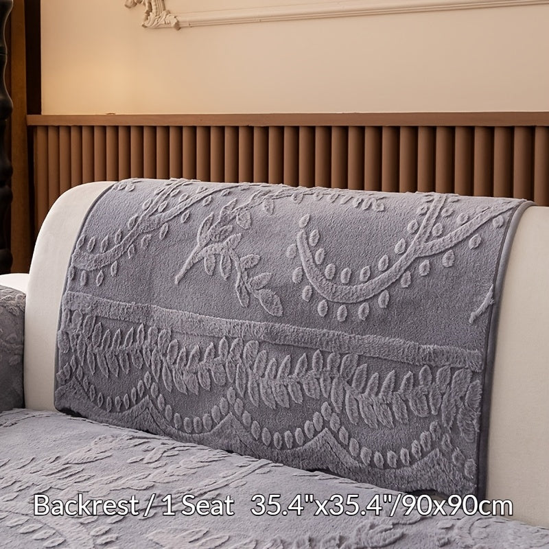 1 Funda de Sofá de Felpa con Estampado de Leopardo - Gruesa, Cálida, Imitación, Protector de Sofá Antideslizante y Apto para Mascotas para Sala de Estar, Dormitorio, Decoración de Oficina, Se Adapta a Múltiples Tamaños de Sofá, Fundas de Sofá para Sala de