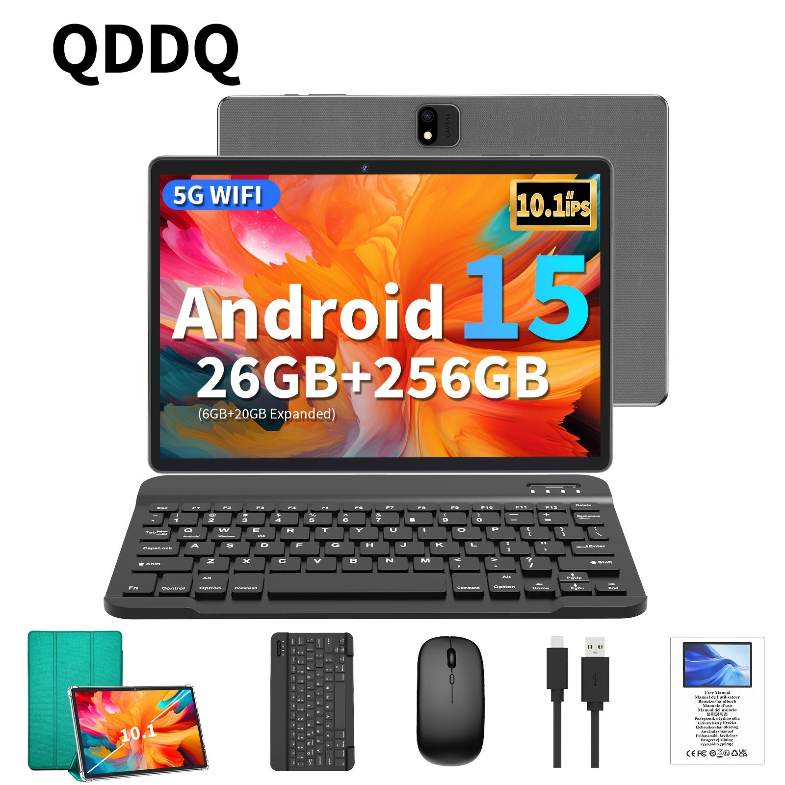 Tablet Android de 10.1 pulgadas para estudio trabajo y entretenimiento | Inalámbrico