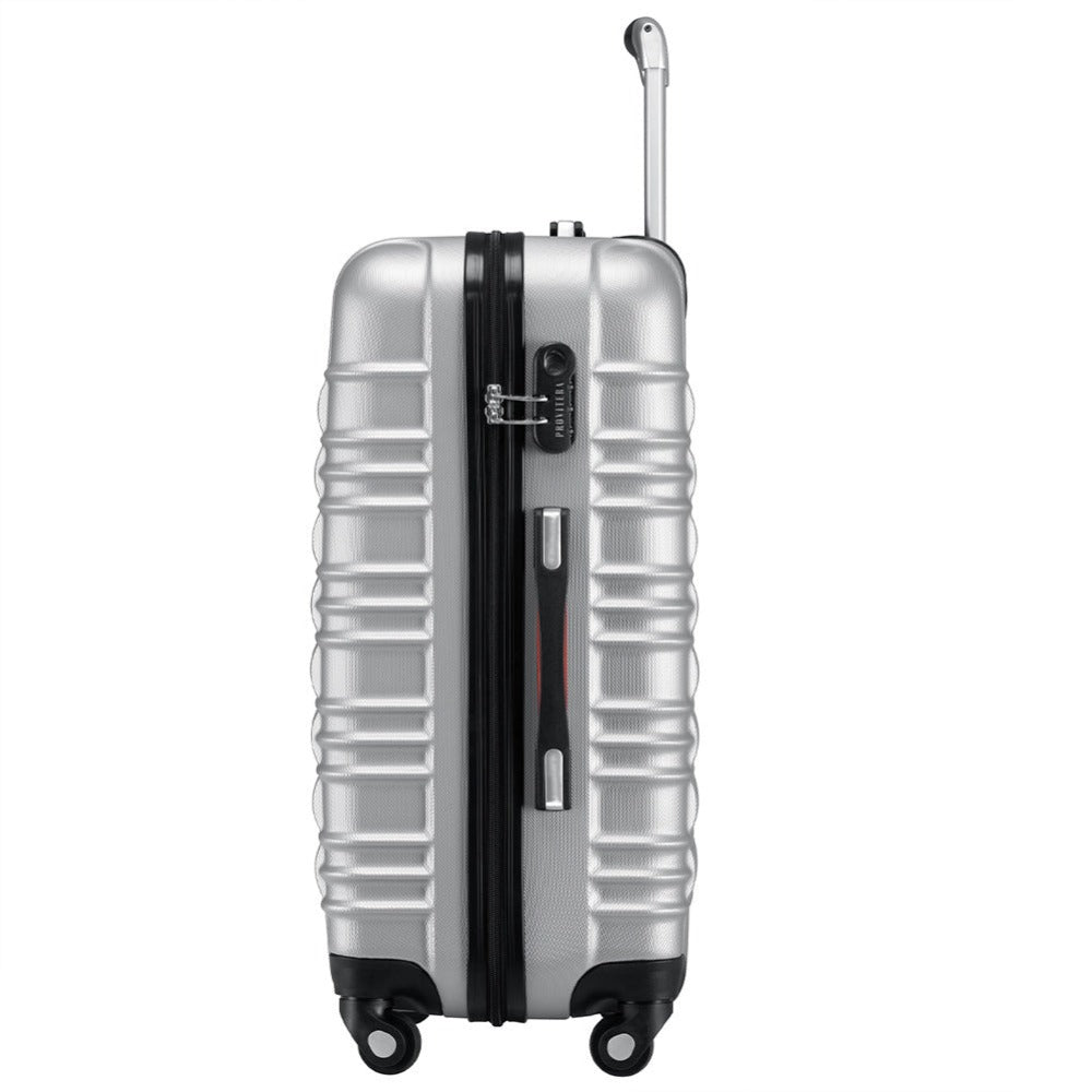 Conjunto PROVITERA de 4 Maletas Rígidas de ABS, Maleta Rígida S-M-L-XL con Asa Telescópica de Gel y 4 Ruedas de Rodadura Fácil, Trolley Ligero y Resistente al Viaje, Equipaje de Mano con Cerradura de Código, Mangos de Gel Ergonómicos, Ruedas Giratorias de