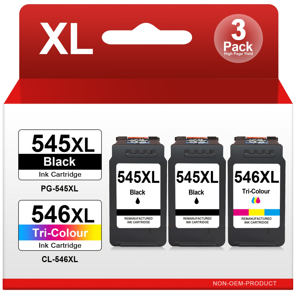 Cartucho de tinta | Paquete Multipack de Repuesto para Cartucho de Impresora Canon 545 546 XL, Compatible con Pixma MX495 TR4550 TR4551 MG2550s
