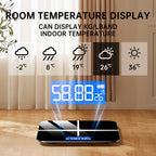 Báscula Electrónica de Peso, Báscula Digital para Baño de 179,62 kg, Báscula de Alta Precisión con Pantalla LCD de Alta Definición y Visualización de Temperatura (Intercambiable entre KG y Escala), Plataforma Ultra Ancha, Pesaje Electrónico de Alta Precis