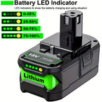 1-4 Paquete Batería de Reemplazo de 8.0Ah para Ryobi 18V, Baterías de Ion de Litio de 18 Voltios para Herramientas Inalámbricas Ryobi One 18V P108 P107 P105 P104 P103 P102 con Indicador
