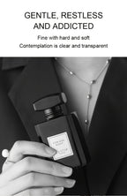 Colonia de Feromonas para Hombre, Clásica y Elegante, Aroma Fresco y Duradero para Caballeros, 55 ml, Fragancia Amable y Atractiva para Hombre con Notas Amaderadas, Eau de Toilette en Spray Portátil, Ideal para Negocios, Viajes de Oficina, Regalo de Cumpl