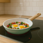 Juego de Sartenes Cocina 20+24+28 Revestimiento Antiadherente para Inducción | Recubrimiento Cerámico | Mango Soft-Touch | Set de Sartenes | Libre de PFOA y PFAS