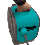 Soporte de manguera gris para pared con carrete de manguera neumático y conexión automática de 1/4''