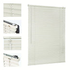 Persiana veneciana Sekey Klemmfix para ventanas, de suspensión libre, lamas de aluminio de 25 mm, con perforación, incluye material de montaje, persiana de aluminio, sin perforación