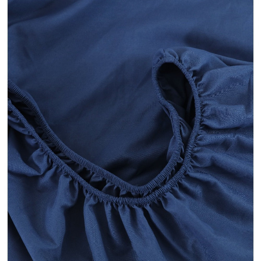 Juego de cama 4 piezas con funda elástica, (Funda de Edredón + Funda Protectora de Colchón + 1/2 Fundas de Almohada), Juego de Funda de Edredón 3-4 Piezas Estilo Nórdico de Color Sólido/Estampado, Ajustable para Camas de 90/105/135/150/180 cm, Regalo Navi