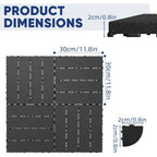 44 piezas de baldosas de composite para terraza exterior de 29.97 X 29.97 cm, pisos entrelazados para terraza, baldosas de piso de terraza rápidas, pisos impermeables para patio, balcón, jardín y exteriores, 44 baldosas por caja de 43.05 pies cuadrados, 1