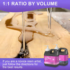 Kit de resina epoxi de 36 oz/72 oz, nueva fórmula de resina epoxi cristalina, resistente, sin burbujas, resina artística anti-amarilleo, adecuada para fundición, arte de resina, moldes, joyería, fácil de mezclar con una proporción de 1:1, (Incluye 36 oz d