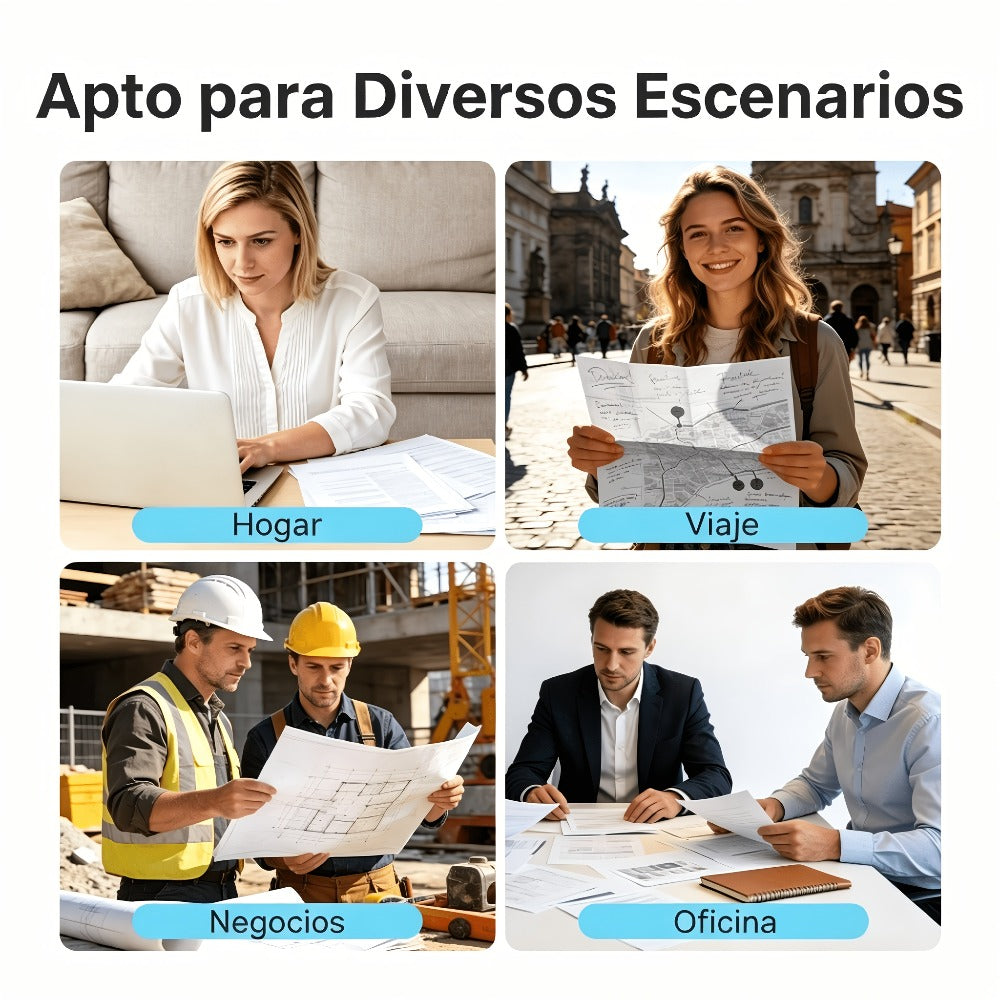 Impresora Térmica Portátil A10 Mejorada, Impresora Térmica Sin Tinta Compatible con Tamaño Carta US y A4, para Negocios/Oficina/Hogar, Compatible con Teléfono, Tablet y Laptop, Viene con 10 Hojas de Papel Térmico