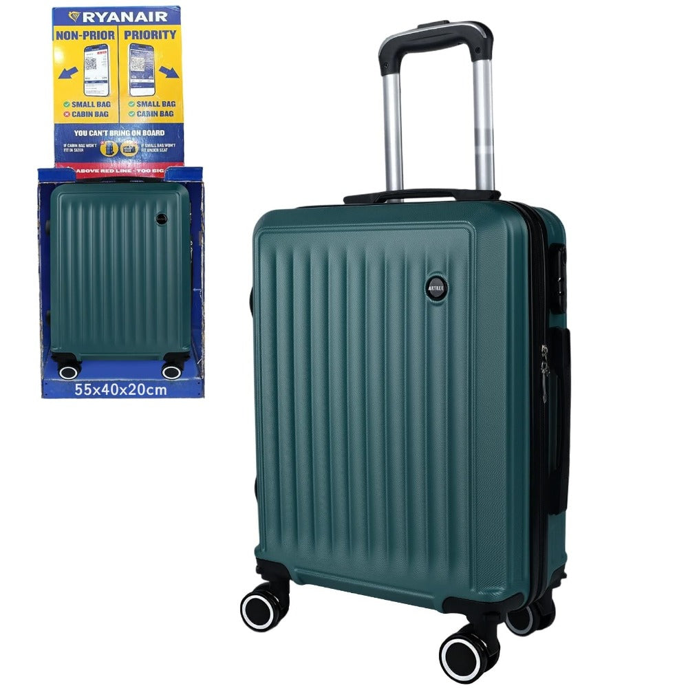 Maleta De Cabina Exclusiva Para Vuelos Europeos, Ideal Para Vacaciones De Verano Y Viajes A La Playa. Dimensiones Precisas De 55×40×20 Cm, Diseño Rígido Resistente Con 4 Ruedas Giratorias 360°, Tirador Telescópico Suave Y Cerradura De Seguridad. Ligera Y