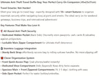 Bolsa de viaje, maleta, bolsa de viaje floral con letras, gran capacidad con múltiples compartimentos y sección para zapatos, regalo de San Valentín para mamá, maestra, mejor amiga, enfermera, correa de hombro ajustable, para ropa, cosméticos, portátil, i