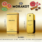 100ml (3.38fl.oz) MORAKOT ORIGINAL Eau De Parfum para Hombres | Empaque Texturizado Dorado | Toronja Sanguina + Rosa Canela + Madera Blanca, Rico y Profundo | Perfecto para Regalos de Temporada | Ideal para Uso Personal o como Regalo