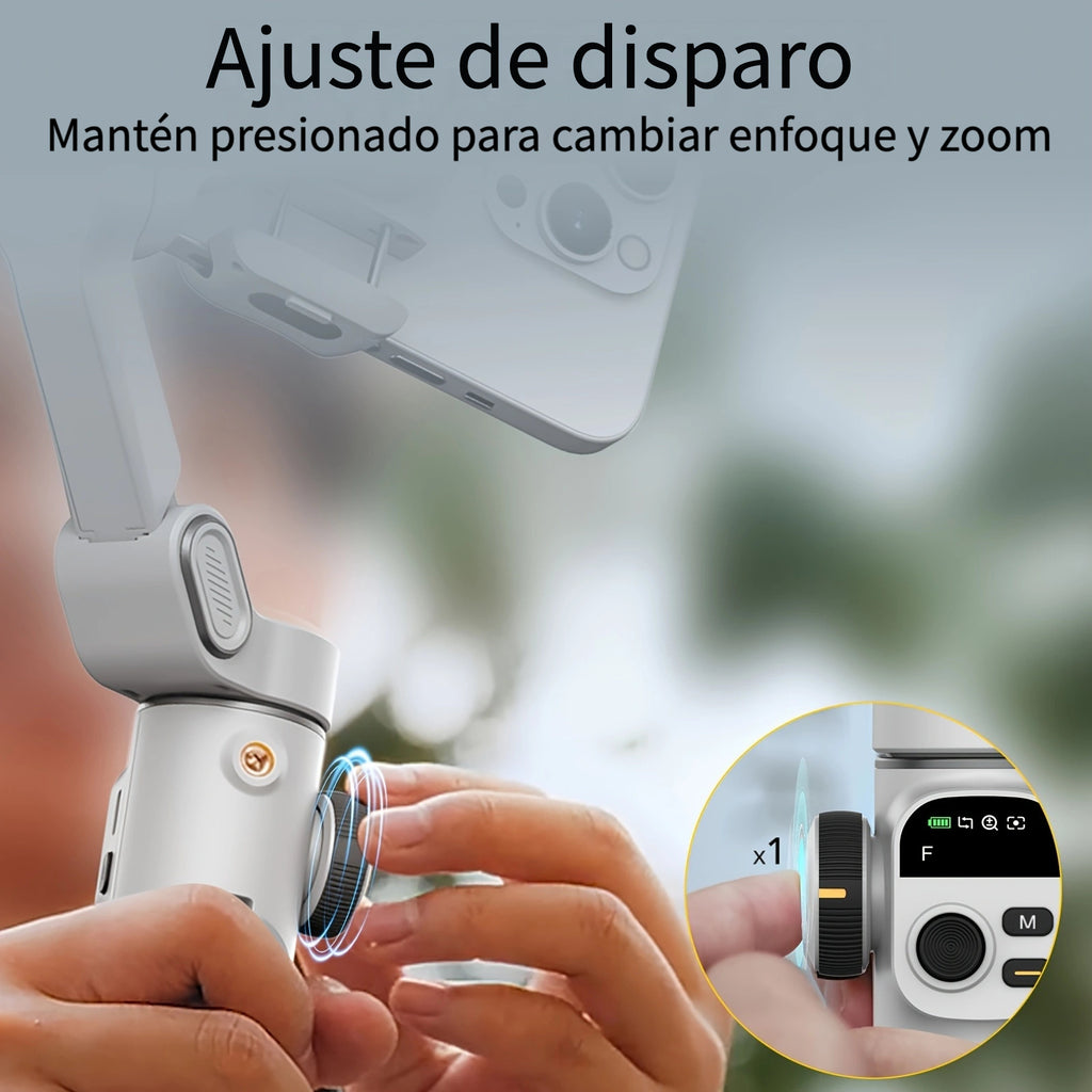 Estabilizador inteligente para móvil plegable | Vídeos viajes deporte y creación de contenido