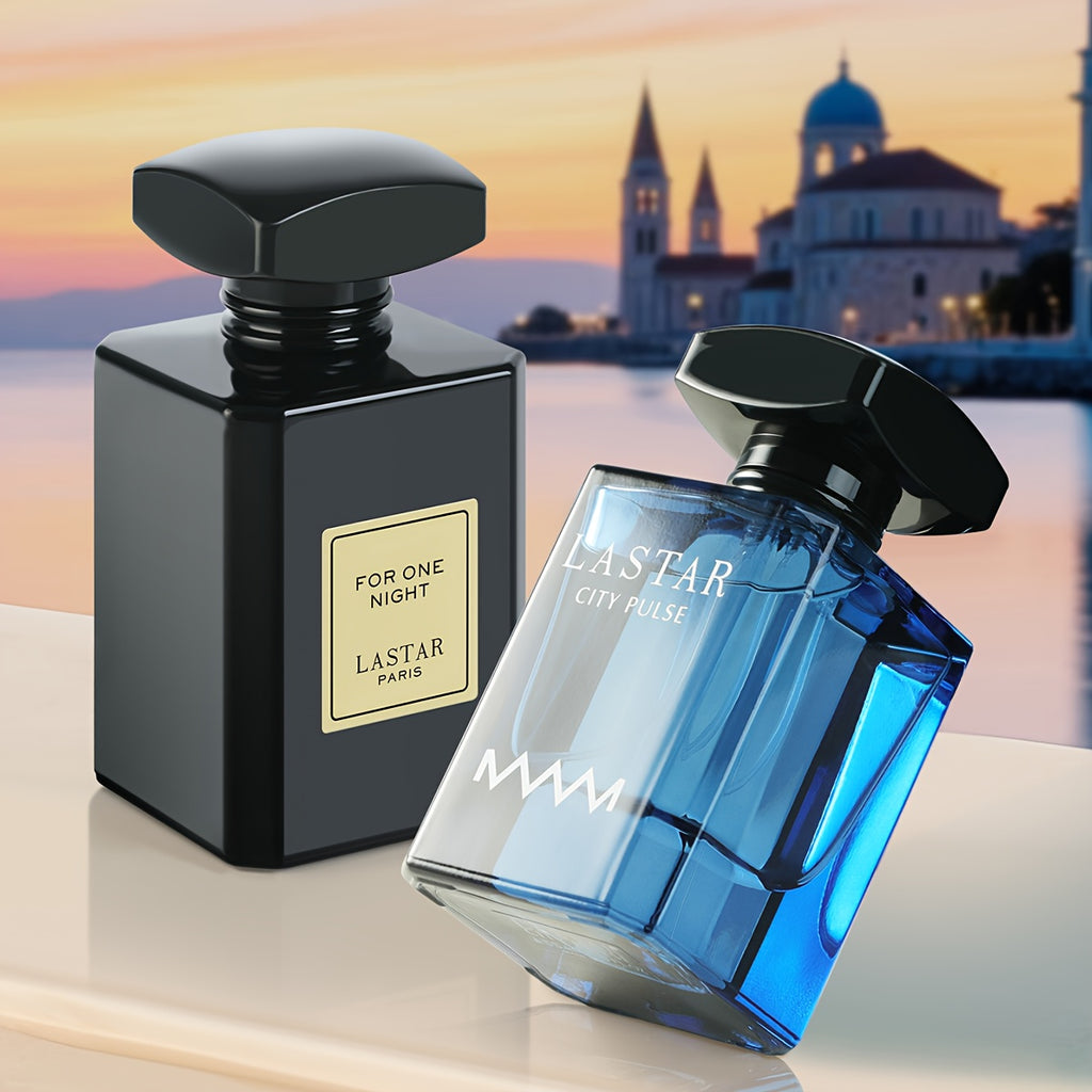 Set de Dos Botellas de Colonia para Hombre, 110ml en Total, Cedro y Almizcle, Perfume Amaderado para Hombre, Spray de Fragancia de Larga Duración, Adecuado para Uso Diario y Ocasiones Importantes, Regalo Ideal para Hombres en Vacaciones, Exquisita Caja de