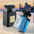 Set de Dos Botellas de Colonia para Hombre, 110ml en Total, Cedro y Almizcle, Perfume Amaderado para Hombre, Spray de Fragancia de Larga Duración, Adecuado para Uso Diario y Ocasiones Importantes, Regalo Ideal para Hombres en Vacaciones, Exquisita Caja de