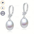 Caja de Regalo YAMI, Pendientes de Perlas de Agua Dulce para Mujer, Pendientes de Perlas de Agua Dulce, Blanco/Morado/, Pendientes de Plata Esterlina 925 Hipoalergénicos, Adecuados para Regalos de Joyería para Mujer en Cualquier Ocasión, Regalos de Cumple