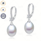 Caja de Regalo YAMI, Pendientes de Perlas de Agua Dulce para Mujer, Pendientes de Perlas de Agua Dulce, Blanco/Morado/, Pendientes de Plata Esterlina 925 Hipoalergénicos, Adecuados para Regalos de Joyería para Mujer en Cualquier Ocasión, Regalos de Cumple