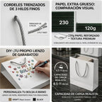 Pack de 12 Bolsas LUJO para Regalo con Asas de Cuerda,Bolsa Premium de Papel Grueso 230GSM，Fondo Reforzado, Ideales para Regalos, Eventos y Uso Profesional