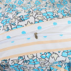 Juego de cama 4 piezas con funda elástica, (Funda de Edredón + Funda Protectora de Colchón + 1/2 Fundas de Almohada), Juego de Funda de Edredón 3-4 Piezas Estilo Nórdico de Color Sólido/Estampado, Ajustable para Camas de 90/105/135/150/180 cm, Regalo Navi