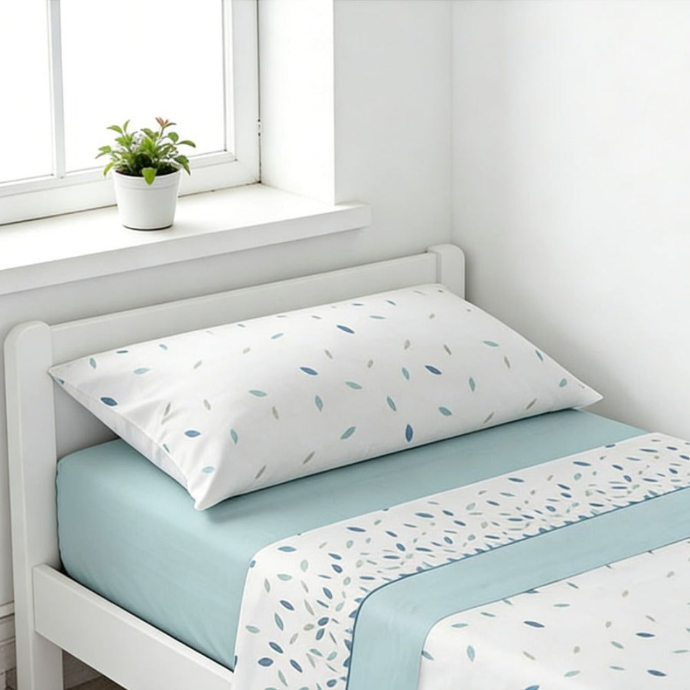 Juego de ropa de cama (Sábana ajustable, Cubrecama, Funda de almohada) | Juego de sábanas estampadas de 3 piezas | Primavera/Verano | Múltiples estilos | Tejido suave | 180cm - Múltiples tamaños disponibles