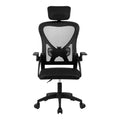 Silla de oficina ergonómica con reposacabezas y soporte lumbar, silla giratoria de escritorio con altura ajustable, silla de ordenador con respaldo de malla transpirable, reposabrazos y ruedas para oficina en casa, estudio, gaming