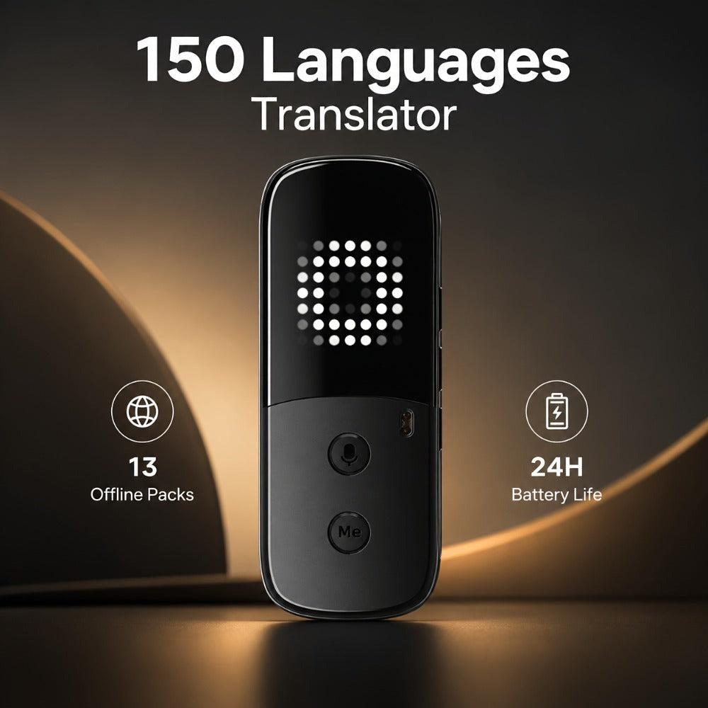 Peiko Dispositivo de Traducción de 150 Idiomas, Traductor de Voz en Tiempo Real Bidireccional con IA, Gadget Tecnológico Mini, Traducción sin Conexión, Ideal para Aprendizaje, Viajes y Comunicación Empresarial