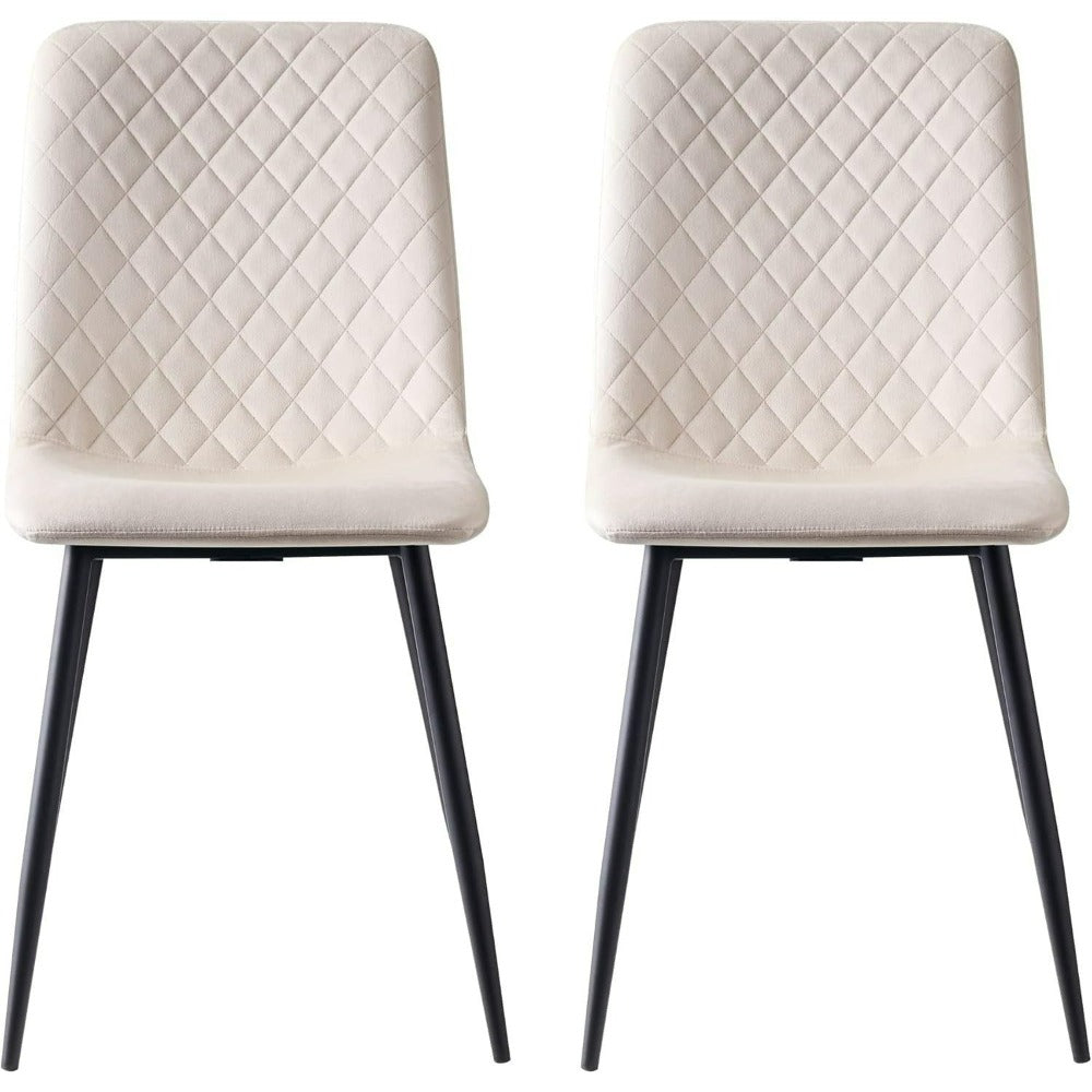 Sillas de comedor MCC Direct en conjunto de 4 piezas Hechas de terciopelo, patas de metal, sillas Lexi, sillas de diseño