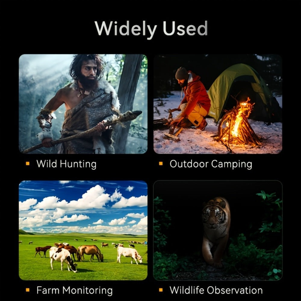 Binoculares de visión nocturna 4K HD, gafas de visión nocturna con pantalla de 3 pulgadas y linterna, adecuadas para la caza al aire libre en la oscuridad, seguridad para acampar, observación de la vida silvestre, zoom digital 10X, batería incorporada de
