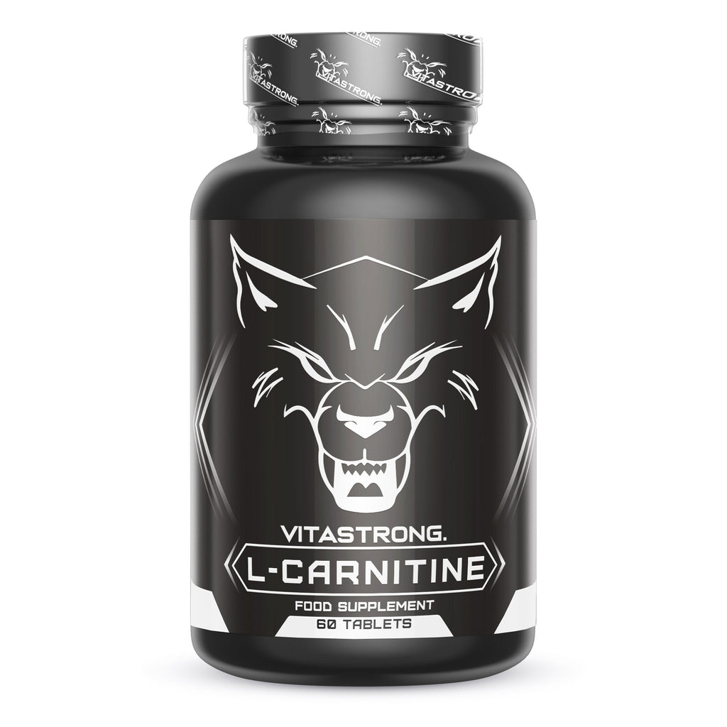 Vitastrong L-Carnitine 60 Tabletas | Suplemento Alimenticio con Acetyl L-Carnitine 1000 Mg Por Tableta, Fórmula Vegana, Sin Gluten