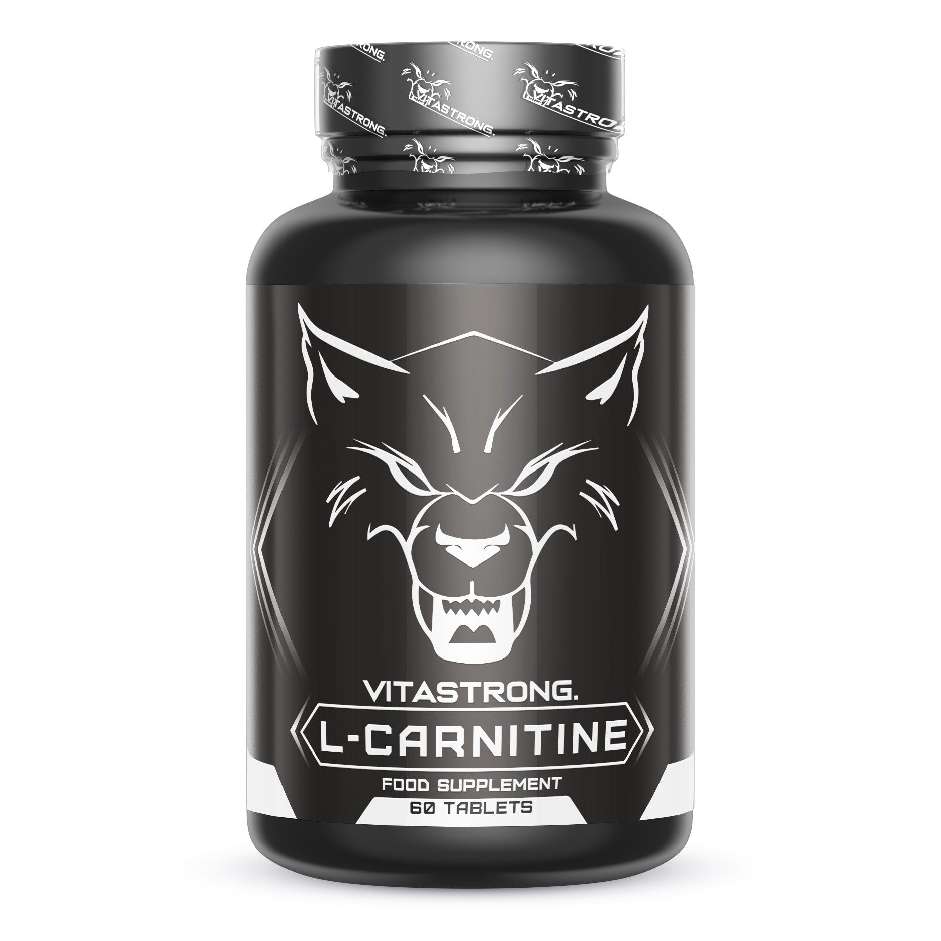 Vitastrong L-Carnitine 60 Tabletas | Suplemento Alimenticio con Acetyl L-Carnitine 1000 Mg Por Tableta, Fórmula Vegana, Sin Gluten