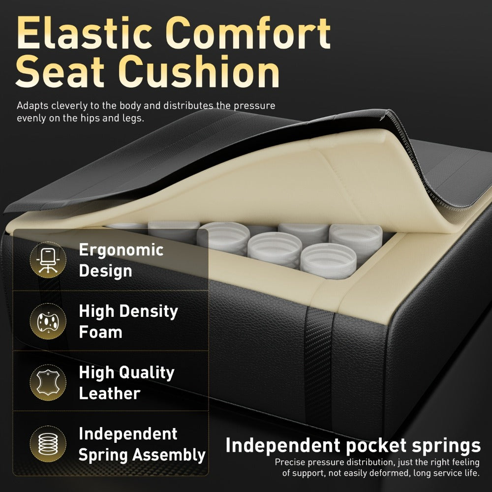 Silla Gaming con Masaje Lumbar Incorporado, Diseño Ergonómico Soporte Lumbar Ajustable y Reposacabezas, Silla de Computadora Giratoria de 360 Grados Reclinable para Oficina, Ideal para Juegos/Trabajo de Larga Duración