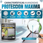 [Brocha de Regalo] Impermeabilizante Transparente con Poliuretano, Sellador Impermeable Fugas Agua, Revestimiento Impermeable Definitivo, Hidrofugante Invisible para Techos, Terrazas y Exteriores