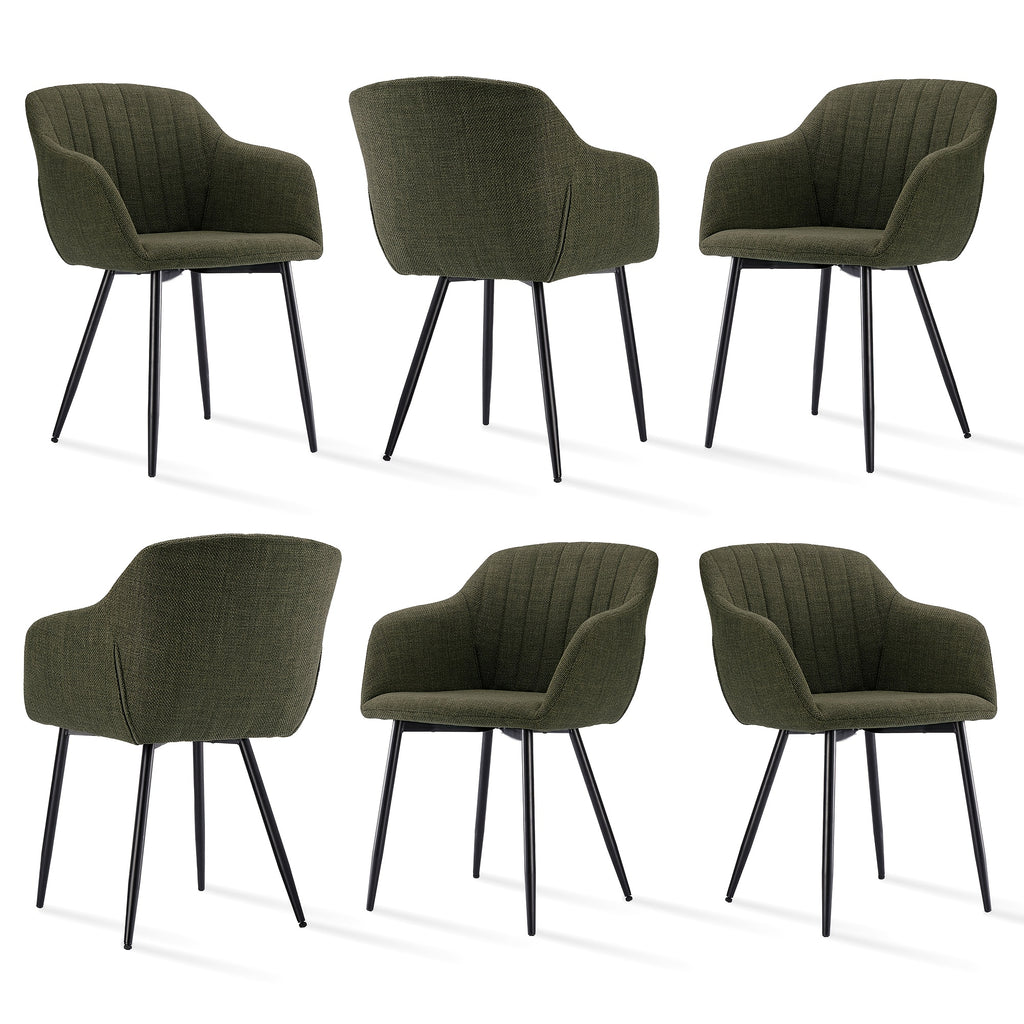 Sillas de comedor elegantes con reposabrazos y soporte lumbar para sala de estar, cocina y dormitorio, que ofrecen un alto confort - Disponibles en juegos de 2, 4 o 6