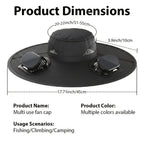 Sombrero Solar con Ventilador para Exteriores, Gorro de Pescador con Función de Ventilador, Diseño de Doble Ventilador, Sombrero de Sol de Ala Ancha, Carga USB, Garantía de Batería de Larga Duración, Adecuado para Camping, Montañismo, Pesca y Otras Activi