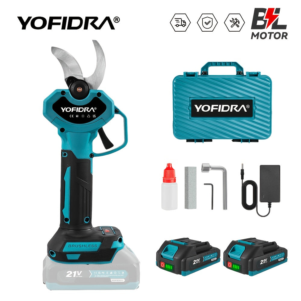 Tijeras de podar eléctricas inalámbricas con motor sin escobillas, máquina de podar eléctrica inalámbrica adecuada para podar, jardinería, árboles frutales y viñedos