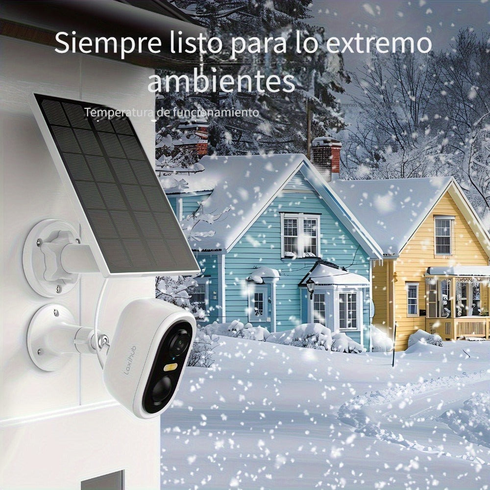 4pcs LaxiHub Cámara de Seguridad Inalámbrica FHD, Cámara Wi-Fi para Exteriores, Rastreo de Movimiento con IA, IP65, Visión Nocturna en Color, Audio Bidireccional para Seguridad de Bebés y Mascotas, Acceso Remoto por App, Almacenamiento en SD/Nube