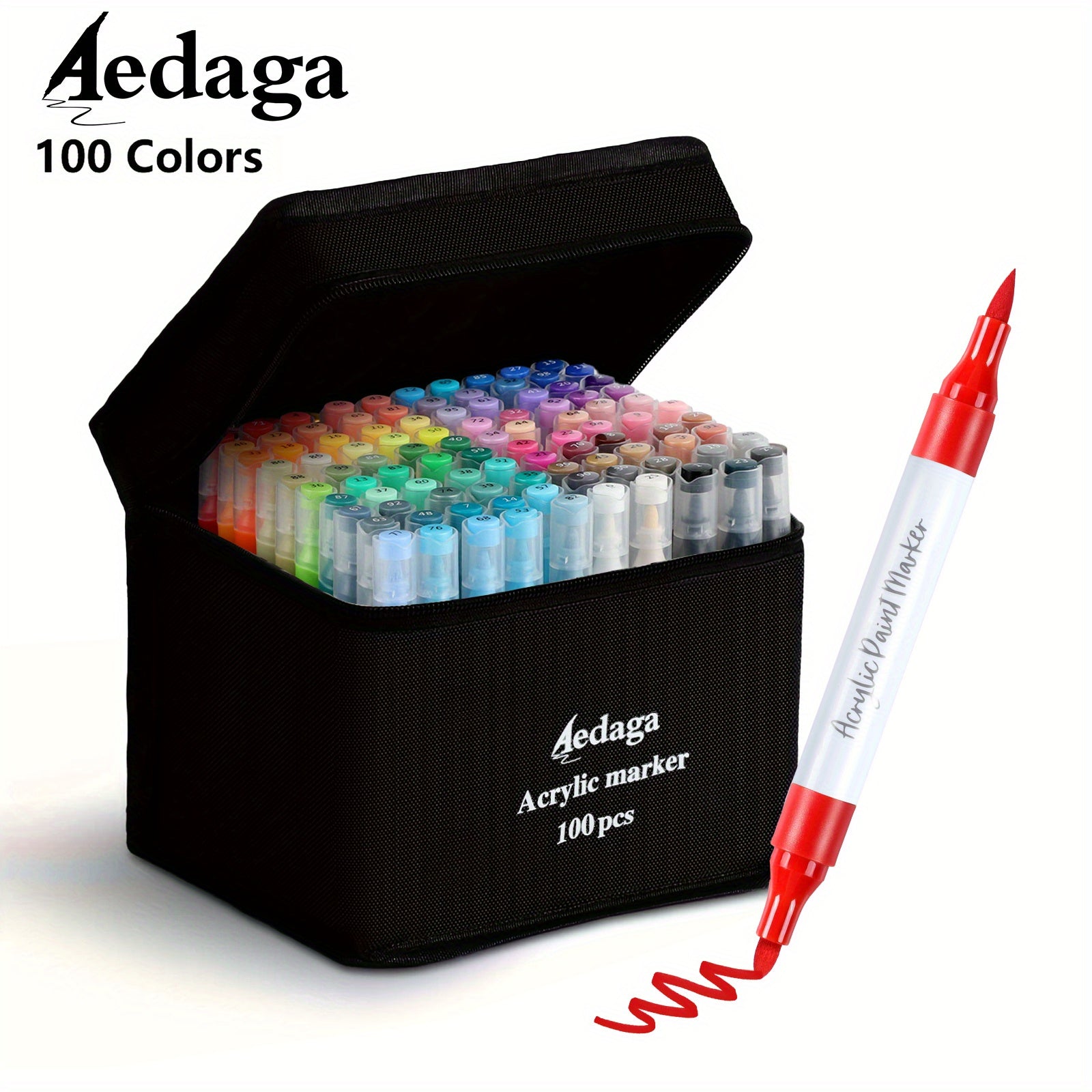 Rotuladores de pintura acrílica - Rotuladores de arte de punta fina y ancha, tinta anti-envejecimiento, adecuados para pintar rocas, madera, lienzo, metal y proyectos creativos, uso profesional para pintar y arte