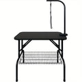 Mesa de peluquería ajustable en altura para perros y gatos, con hebilla y diseño plegable