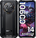 OUKITEL WP28E (2024) Móvil - 16GB RAM+64GB ROM (TF 1TB) Teléfono Movil Android 14 10600mAh, Movil 6.52 HD Pulgadas, Cámara 13MP+ 5MP, 4G Dual SIM/OTG/IP68/IP69K/GPS/NFC