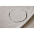 Pulsera Nudo de Amor Infinito, Pulsera Delicada para Parejas, Pulsera de Amistad, Pulsera de Serpiente Redonda, Ideal como Regalo para Cumpleaños o Día de San Valentín
