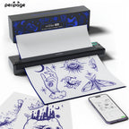 Impresora inalámbrica P90 de plantillas para tatuajes, máquina de tatuaje térmica con papel de plantillas, kit de impresora de tatuajes portátil compatible con teléfono, tableta y PC