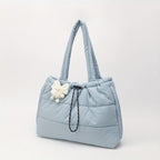 Bolso tote acolchado imprescindible 2026 - Bolso de hombro cruzado acolchado | Bolso de mano de gran capacidad inspirado en abrigo para mujer (Organizador multibolsillos)