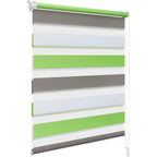 1 unidad, persiana de doble rodillo, cortina de doble capa sin perforaciones, bloqueo de luz, a prueba de sol y aislante térmico, luz ajustable, adecuada para dormitorio, sala de estar, cocina, baño, oficina, estudio, balcón, decoración del hogar